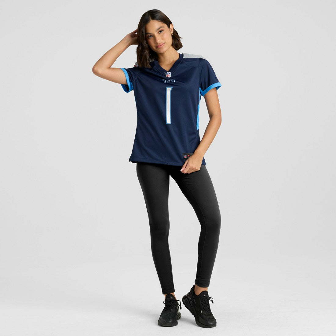Number 1 Bride Tennessee Titans Women's Game Jersey Navy