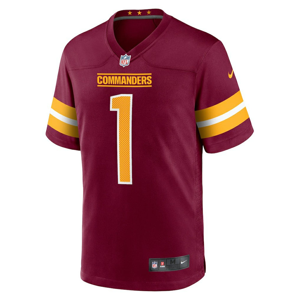 Number 1 Groom Washington Commanders Game Jersey Burgundy
