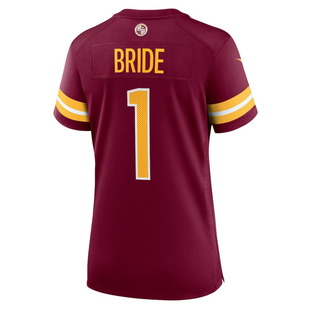 Number 1 Bride Washington Commanders Women's Game Jersey Burgundy