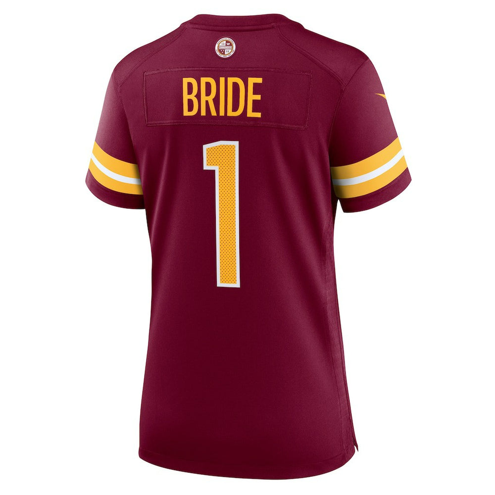 Number 1 Bride Washington Commanders Women's Game Jersey Burgundy