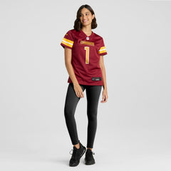 Number 1 Bride Washington Commanders Women's Game Jersey Burgundy