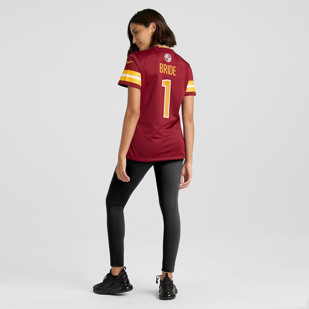 Number 1 Bride Washington Commanders Women's Game Jersey Burgundy