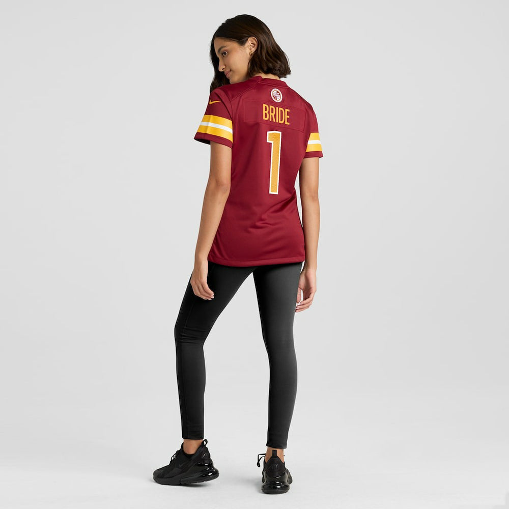 Number 1 Bride Washington Commanders Women's Game Jersey Burgundy