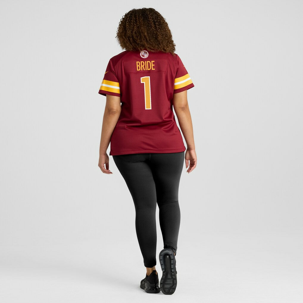 Number 1 Bride Washington Commanders Women's Game Jersey Burgundy