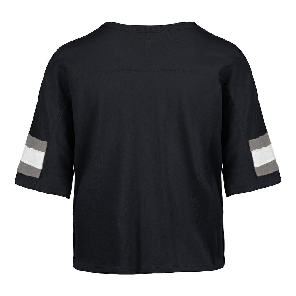 Dallas Cowboys '47 Women's Double Header Scout Cropped V-Neck T-Shirt Navy