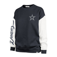Dallas Cowboys '47 Women's Double Header Rise Andie Pullover Sweatshirt Blue