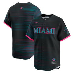 Miami Marlins Nike 2025 City Connect Limited Jersey - Black Jerseys