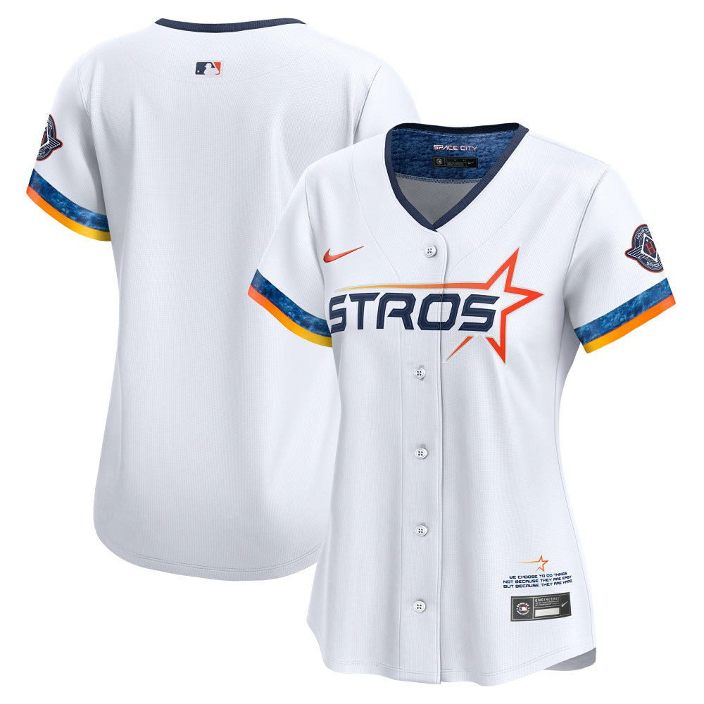 Houston Astros Nike Women's 2025 City Connect Limited Jersey - White Jerseys