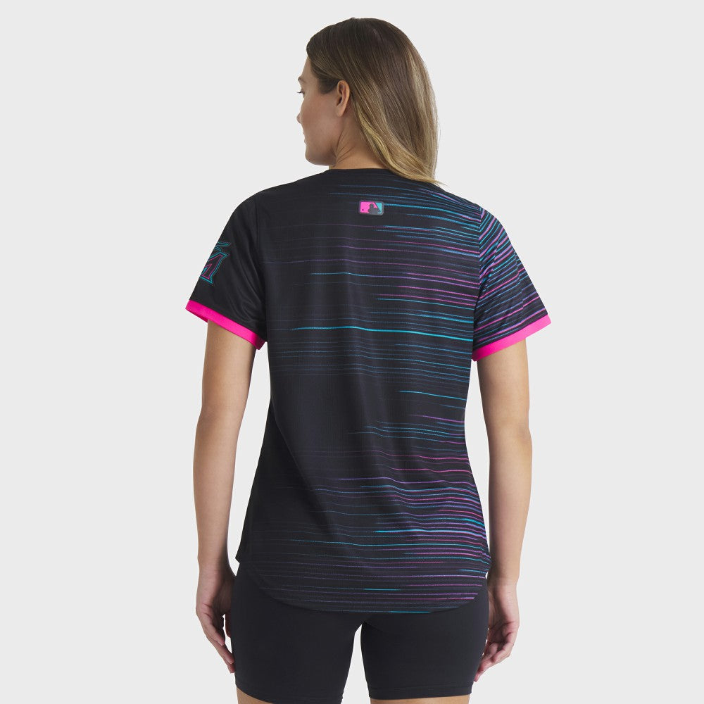 Miami Marlins Nike Women's 2025 City Connect Limited Jersey - Black Jerseys