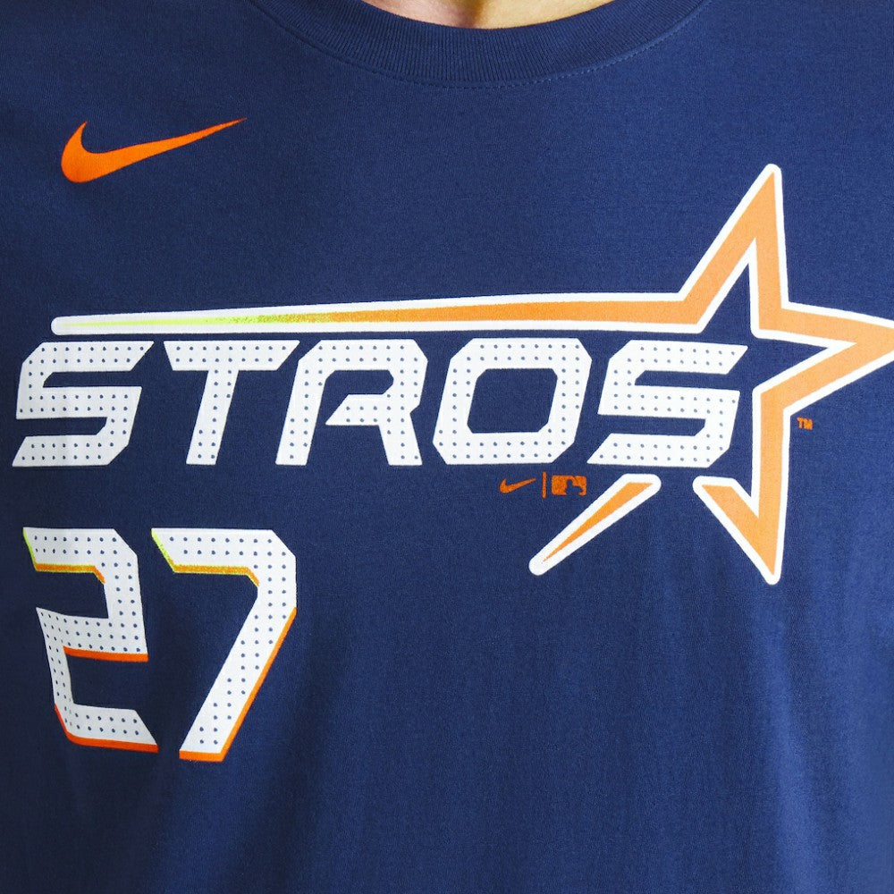Jose Altuve Houston Astros Nike 2025 City Connect Fuse Name & Number T-Shirt - Navy T-shirts
