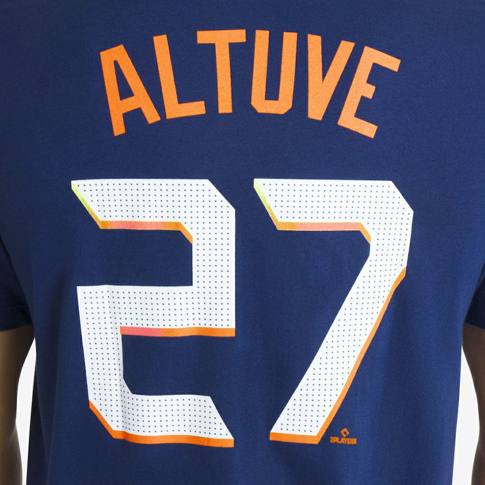 Jose Altuve Houston Astros Nike 2025 City Connect Fuse Name & Number T-Shirt - Navy T-shirts