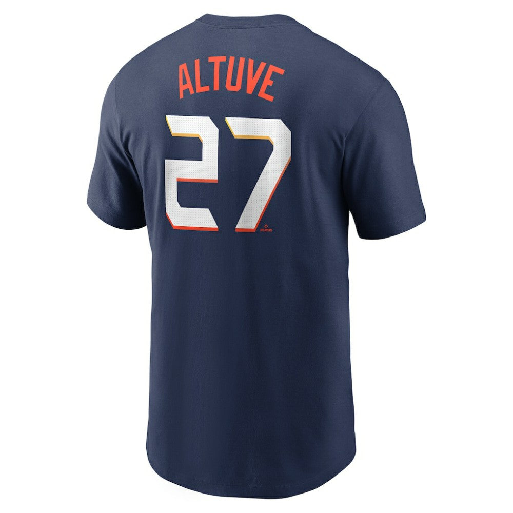 Jose Altuve Houston Astros Nike 2025 City Connect Fuse Name & Number T-Shirt - Navy T-shirts