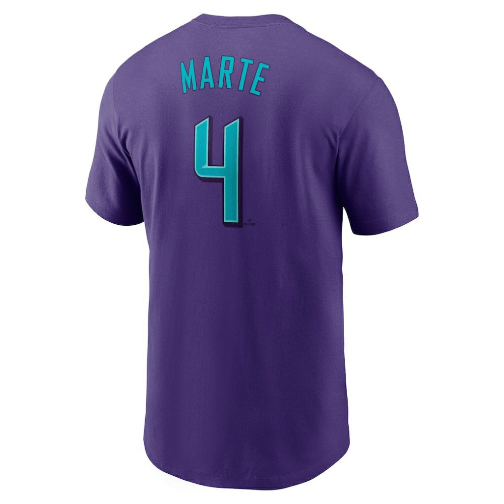 Ketel Marte Arizona Diamondbacks Nike 2025 City Connect Fuse Name & Number T-Shirt - Purple T-shirts