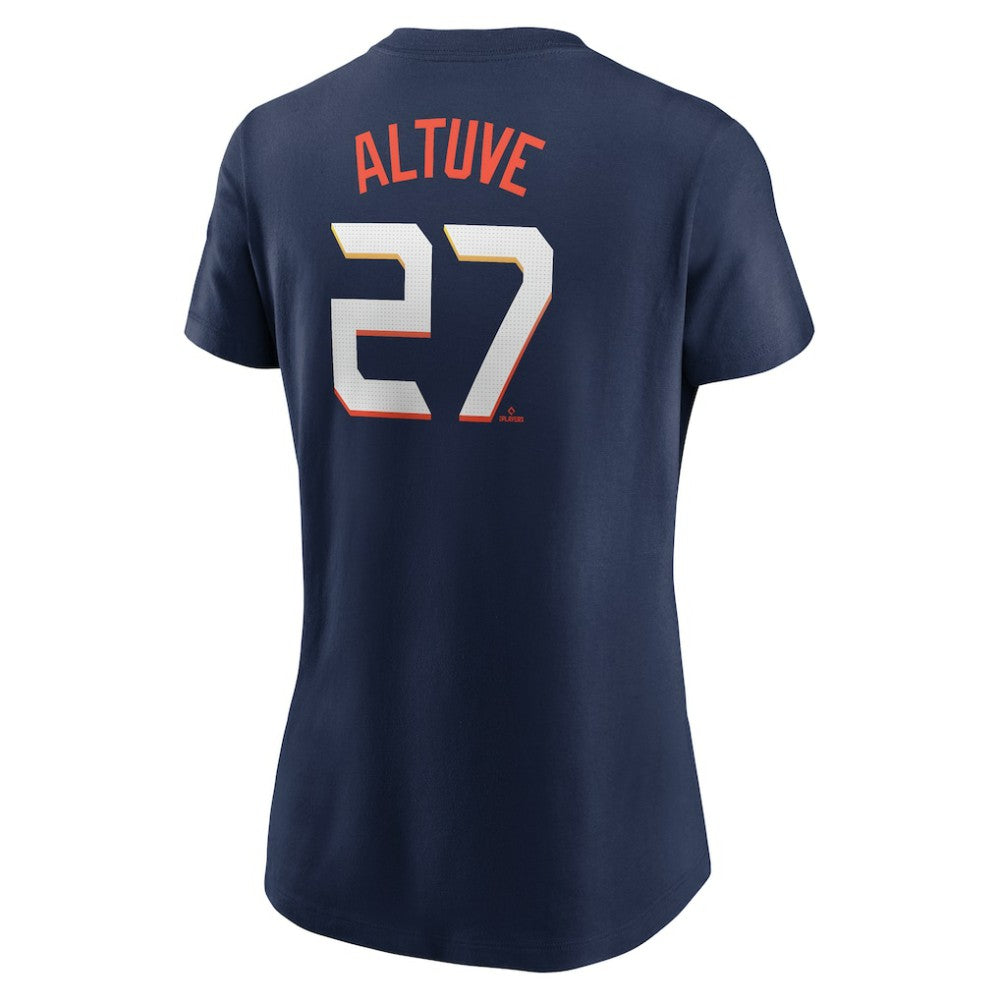 Jose Altuve Houston Astros Nike Women's 2025 City Connect Fuse Name & Number T-Shirt - Navy T-shirts