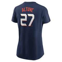 Jose Altuve Houston Astros Nike Women's 2025 City Connect Fuse Name & Number T-Shirt - Navy T-shirts
