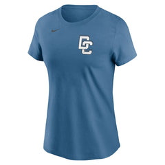 CJ Abrams Washington Nationals Nike Women's 2025 City Connect Fuse Name & Number T-Shirt - Blue T-shirts