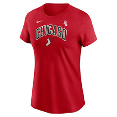 Luis Robert Jr. Chicago White Sox Nike Women's 2025 City Connect Fuse Name & Number T-Shirt - Red T-shirts
