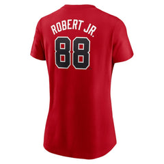 Luis Robert Jr. Chicago White Sox Nike Women's 2025 City Connect Fuse Name & Number T-Shirt - Red T-shirts