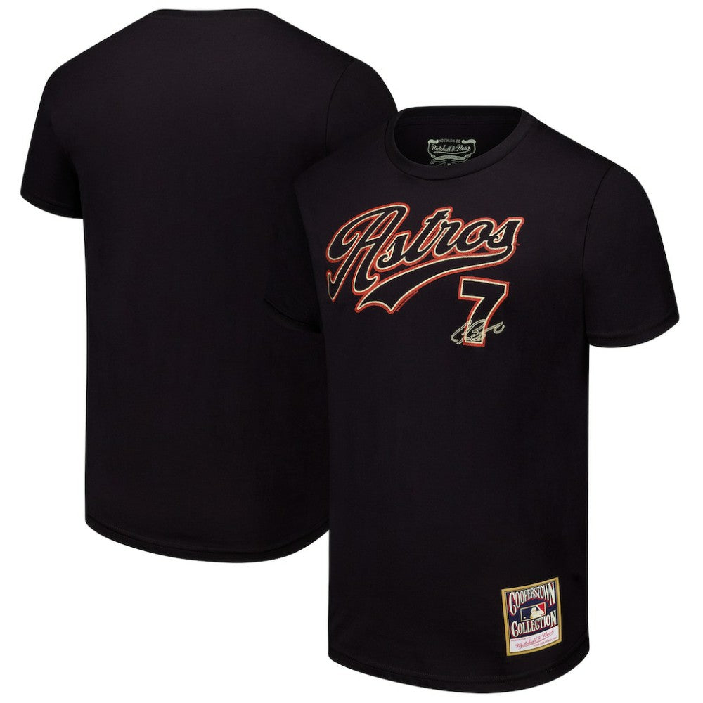 Craig Biggio Houston Astros Mitchell & Ness Cooperstown Collection Player T-Shirt - Black T-shirts
