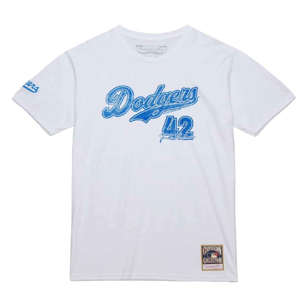 Jackie Robinson Los Angeles Dodgers Mitchell & Ness Cooperstown Collection Player T-Shirt - White T-shirts