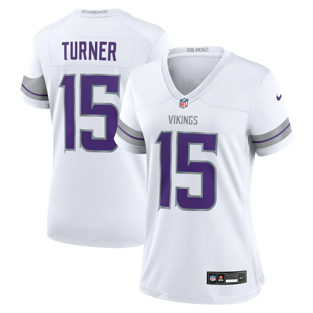 NFL Dallas Turner Minnesota Vikings Women's Alternate Game Jersey - White