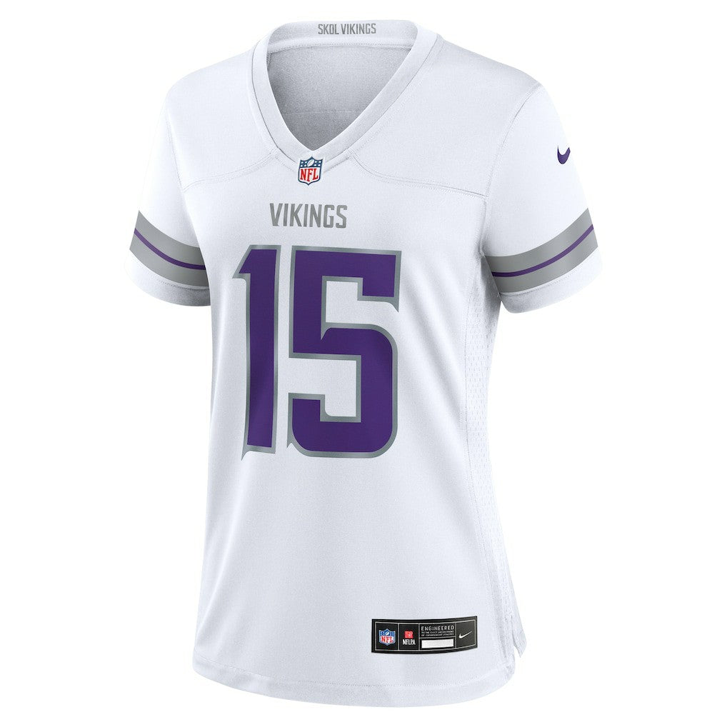NFL Dallas Turner Minnesota Vikings Women's Alternate Game Jersey - White