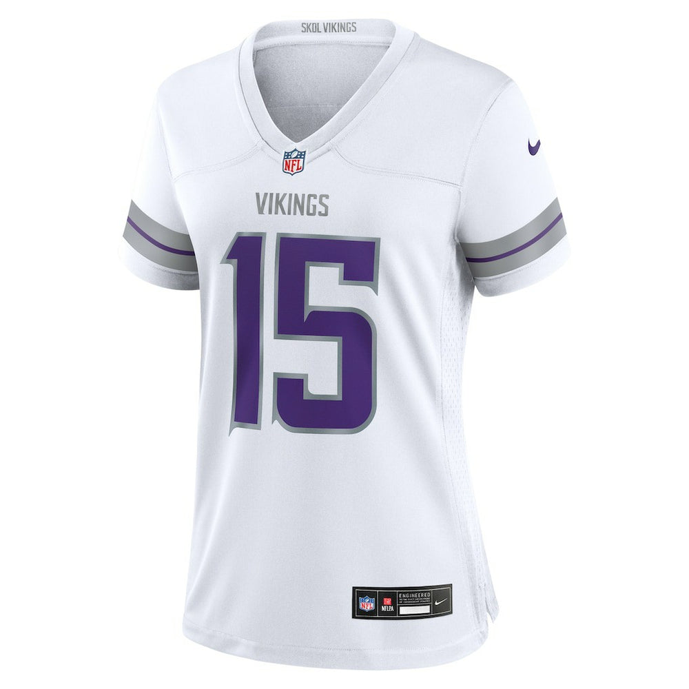 NFL Dallas Turner Minnesota Vikings Women's Alternate Game Jersey - White