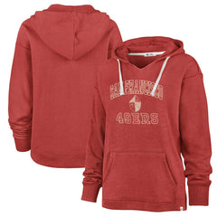 San Francisco 49ers '47 Women's Plus Size Clarity Kennedy Pullover Hoodie Scarlet