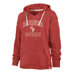 San Francisco 49ers '47 Women's Plus Size Clarity Kennedy Pullover Hoodie Scarlet