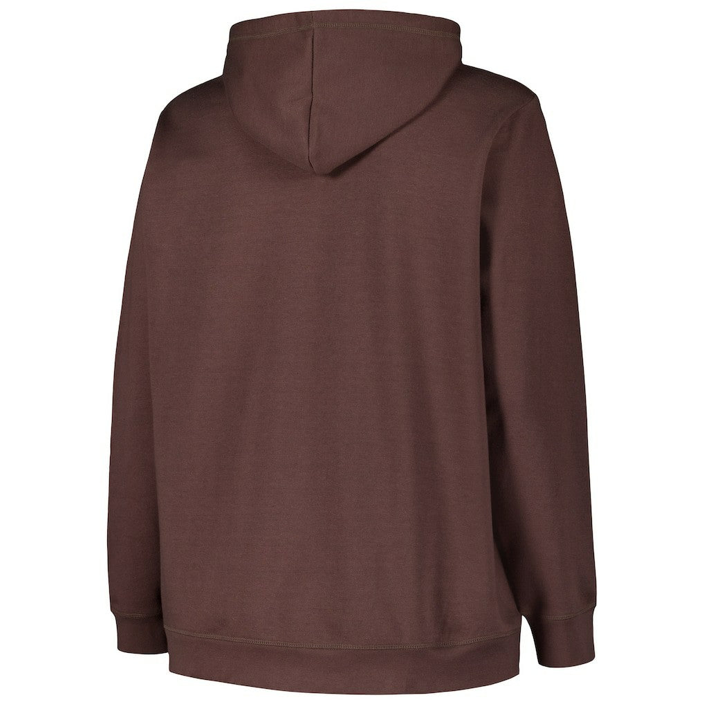 Cleveland Browns '47 Women's Plus Size Clarity Kennedy Pullover Hoodie Brown