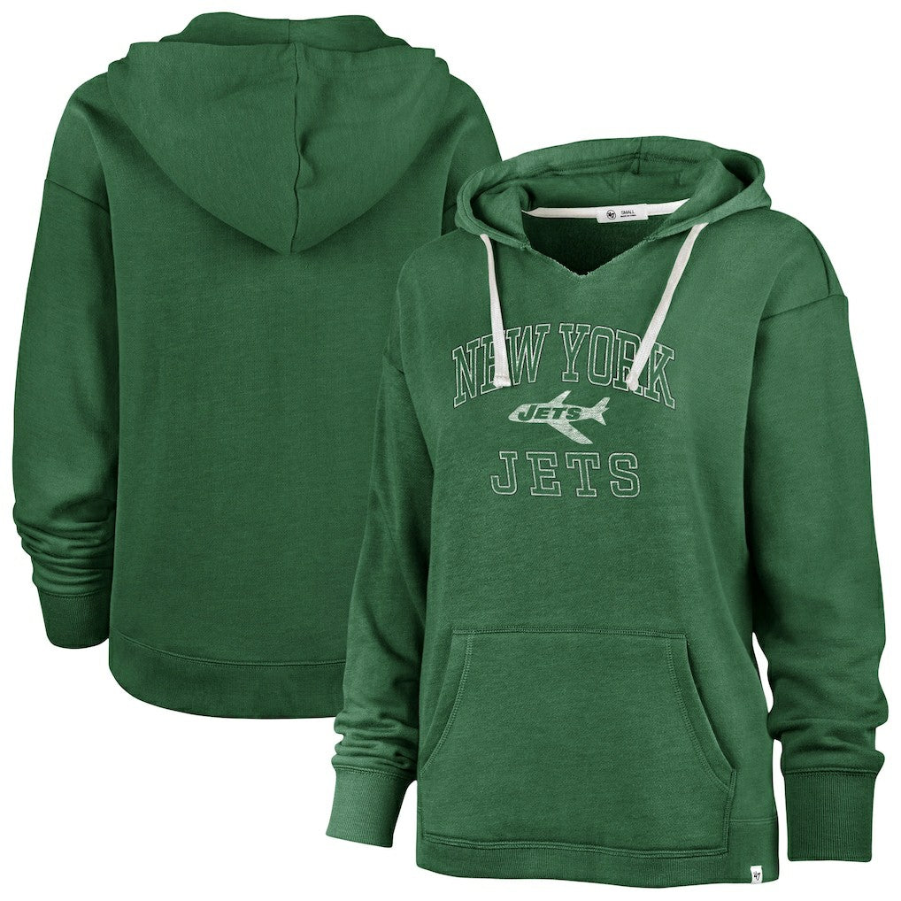 New York Jets '47 Women's Plus Size Clarity Kennedy Pullover Hoodie Kelly Green