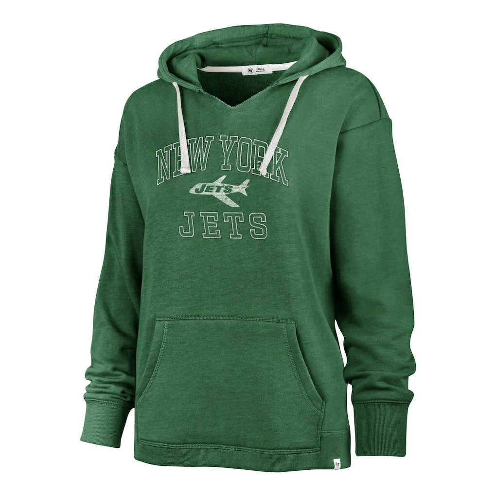 New York Jets '47 Women's Plus Size Clarity Kennedy Pullover Hoodie Kelly Green