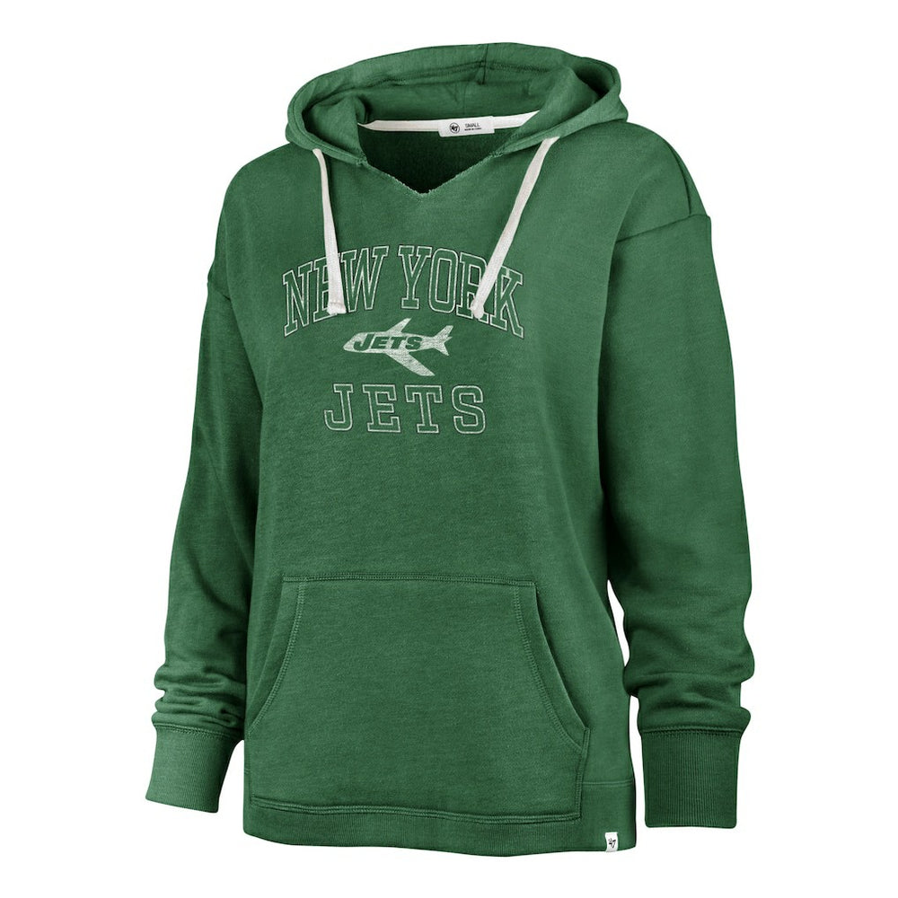 New York Jets '47 Women's Plus Size Clarity Kennedy Pullover Hoodie Kelly Green