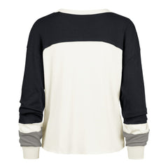 Dallas Cowboys '47 Women's Plus Size Double Header Curve Toni Long Sleeve T-Shirt Cream/Navy