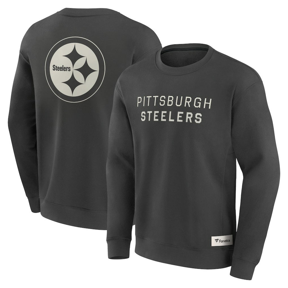 Pittsburgh Steelers Elements Future Ground Lettering Pullover Sweatshirt Charcoal