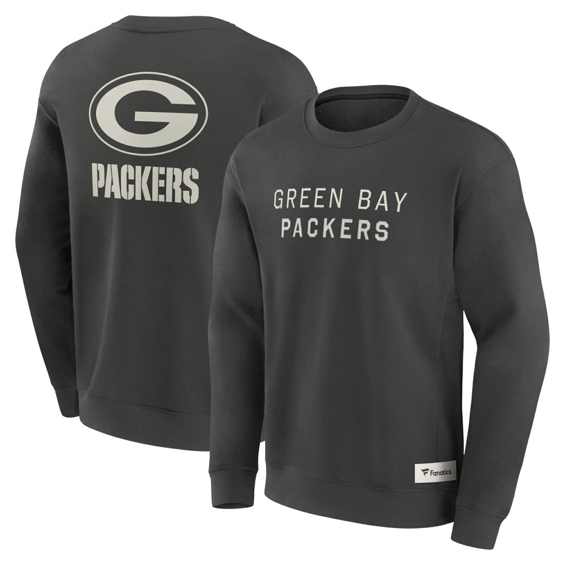 Green Bay Packers Elements Future Ground Lettering Pullover Sweatshirt Charcoal