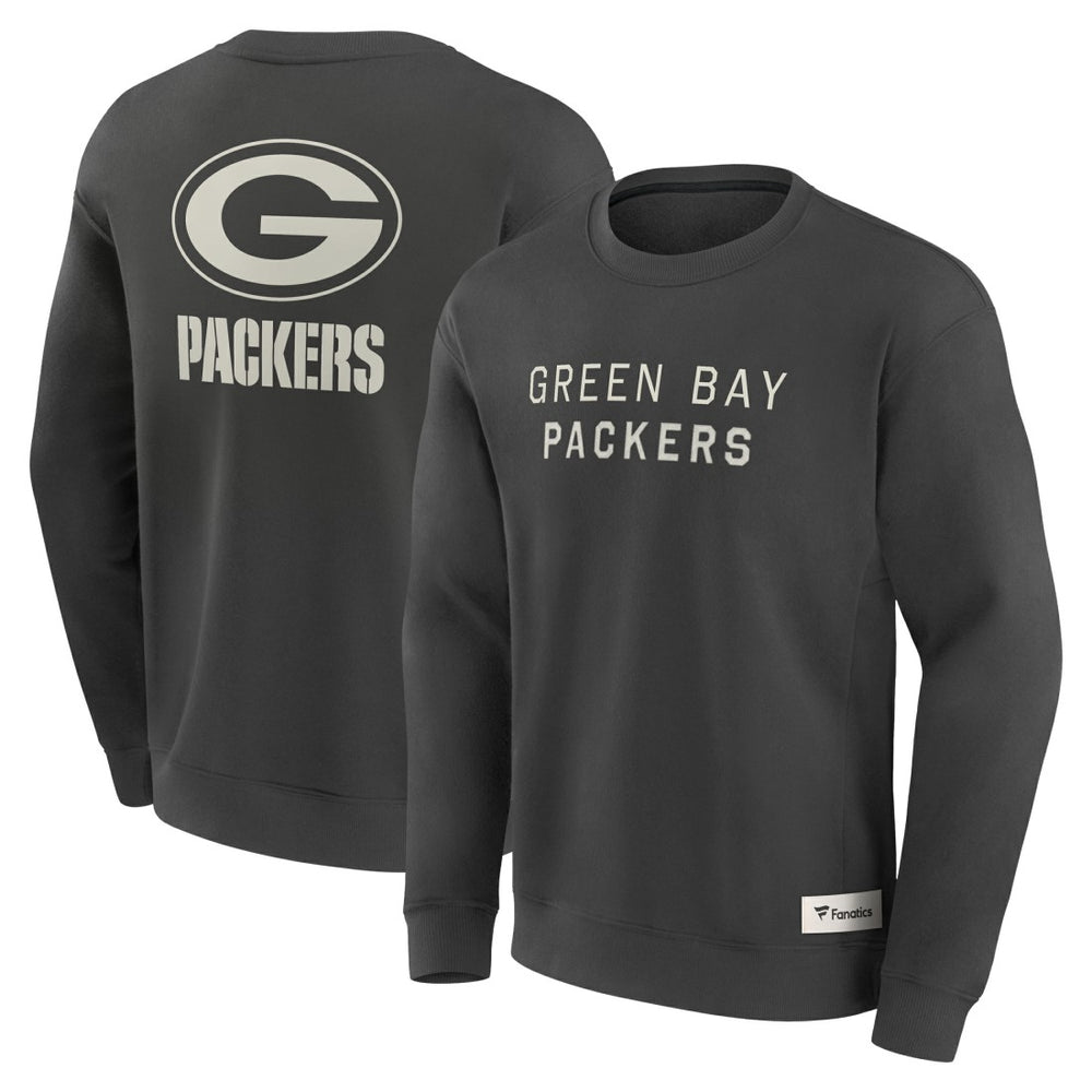 Green Bay Packers Elements Future Ground Lettering Pullover Sweatshirt Charcoal
