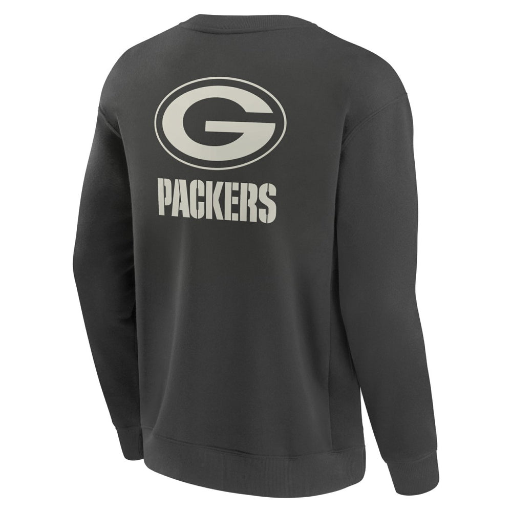 Green Bay Packers Elements Future Ground Lettering Pullover Sweatshirt Charcoal