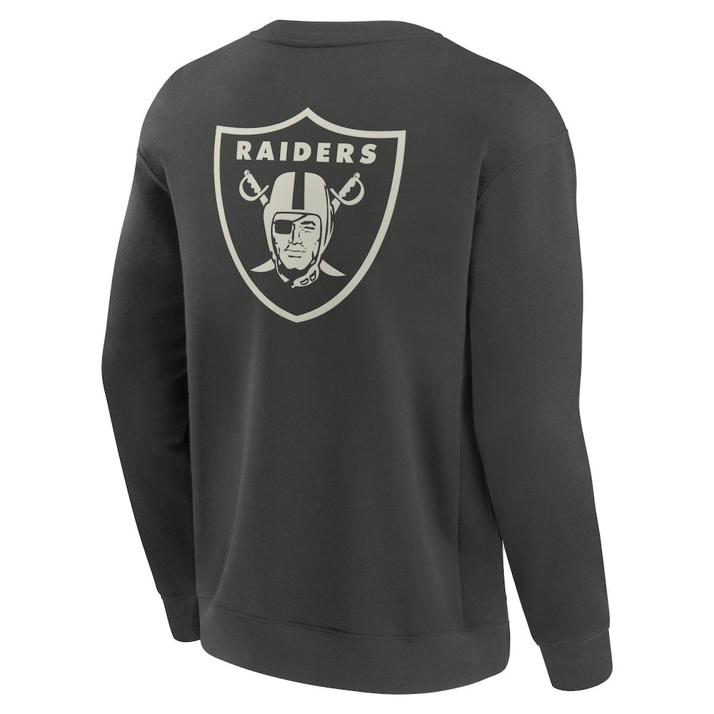 Las Vegas Raiders Elements Future Ground Lettering Pullover Sweatshirt Charcoal