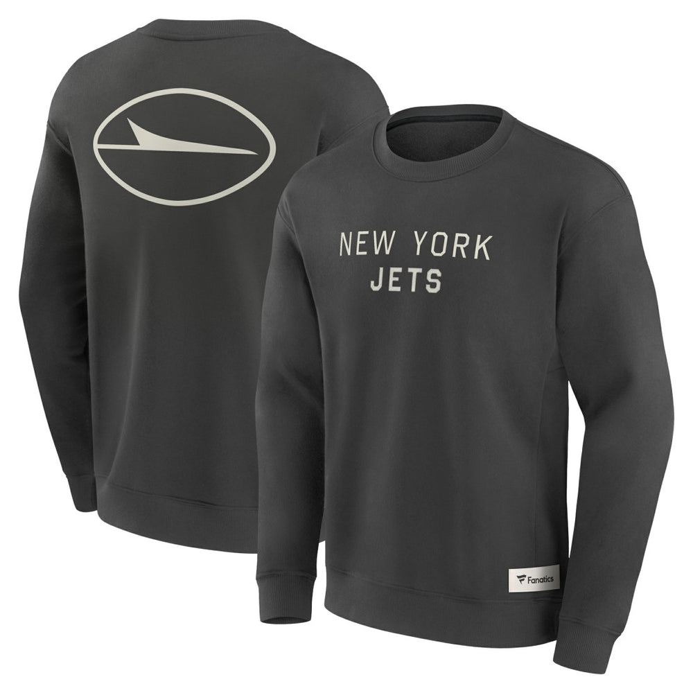 New York Jets Elements Future Ground Lettering Pullover Sweatshirt Charcoal