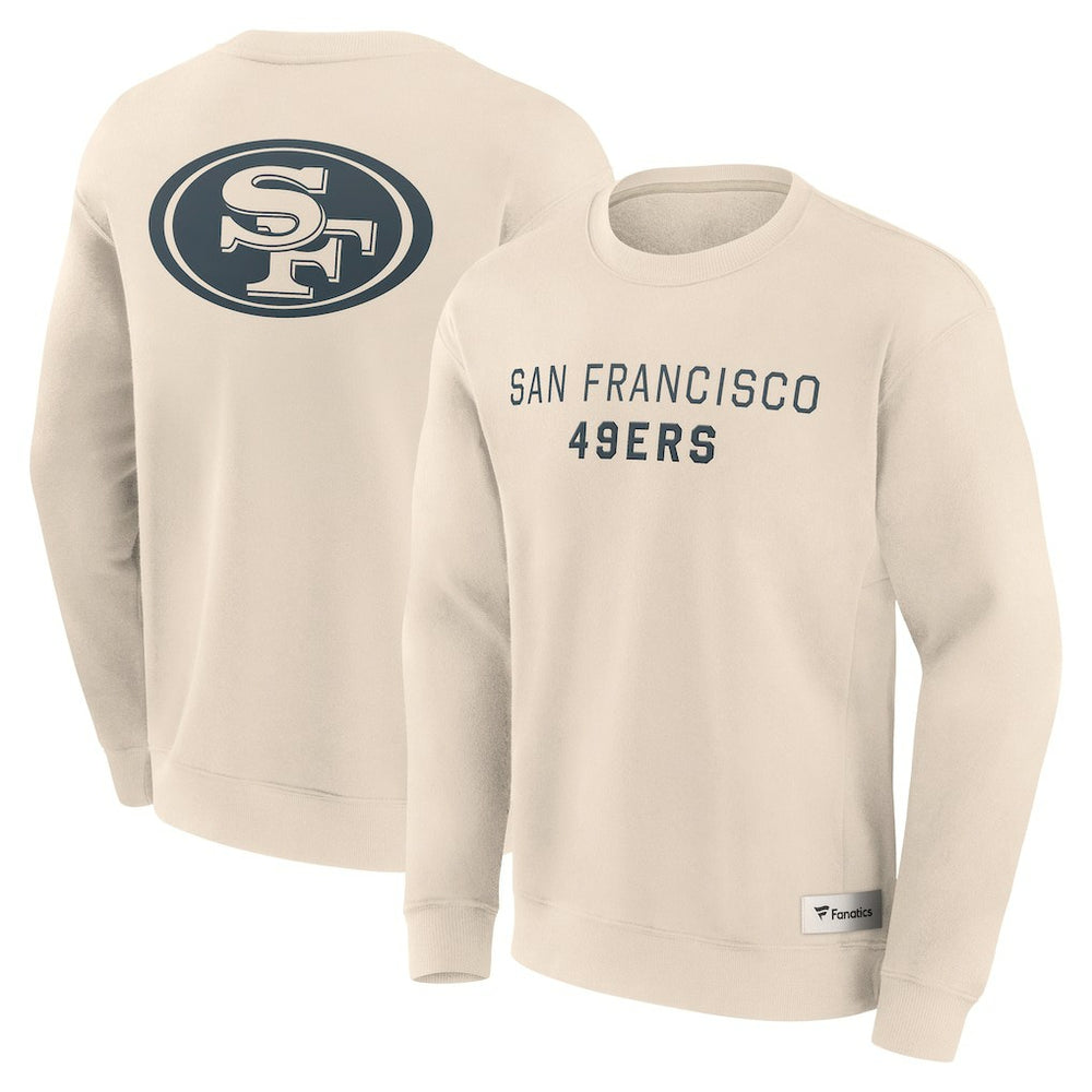 San Francisco 49ers Elements Future Ground Lettering Pullover Sweatshirt Cream
