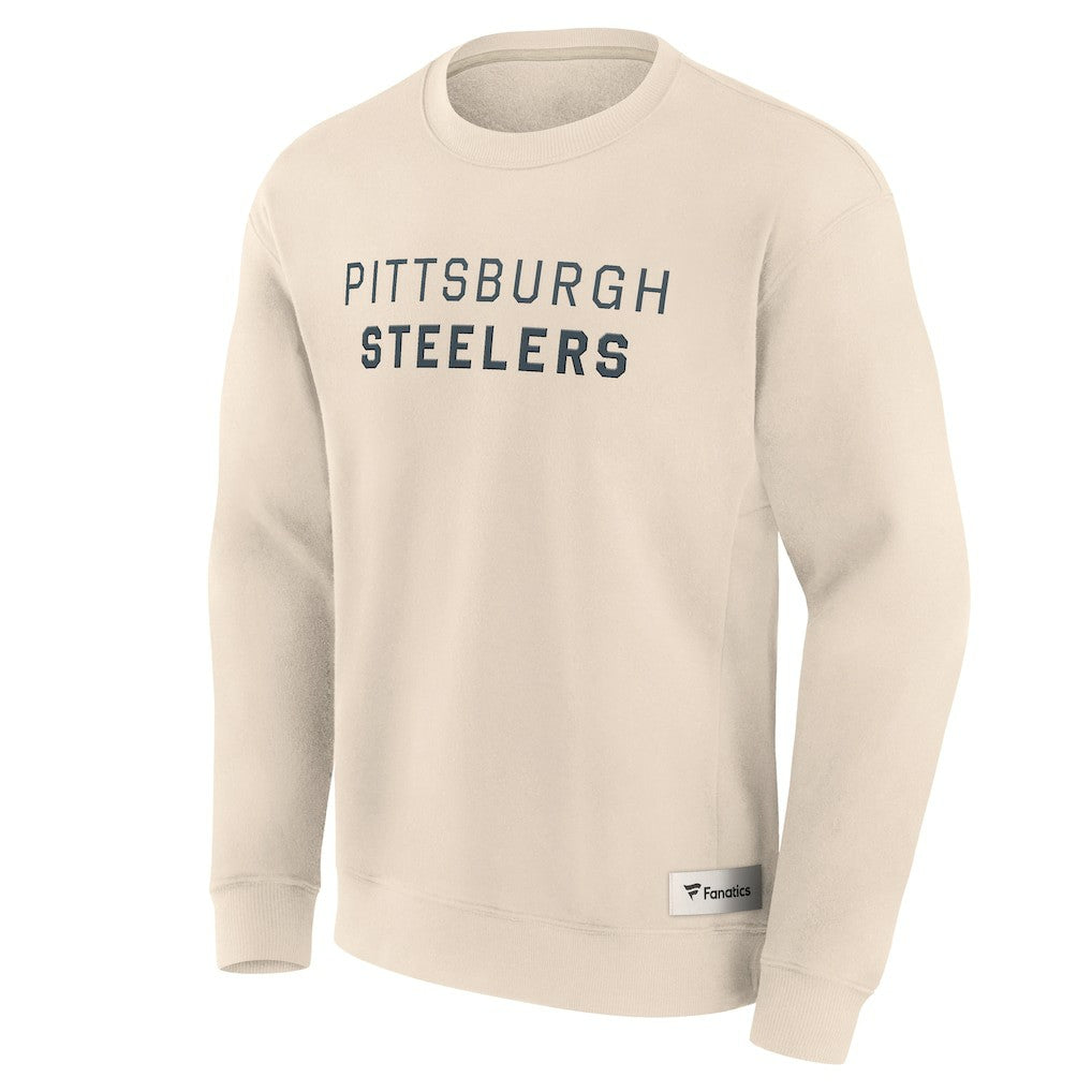 Pittsburgh Steelers Elements Future Ground Lettering Pullover Sweatshirt Cream