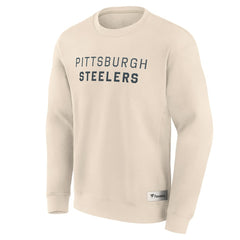 Pittsburgh Steelers Elements Future Ground Lettering Pullover Sweatshirt Cream