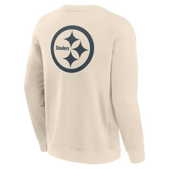 Pittsburgh Steelers Elements Future Ground Lettering Pullover Sweatshirt Cream