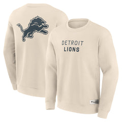 Detroit Lions Elements Future Ground Lettering Pullover Sweatshirt Cream