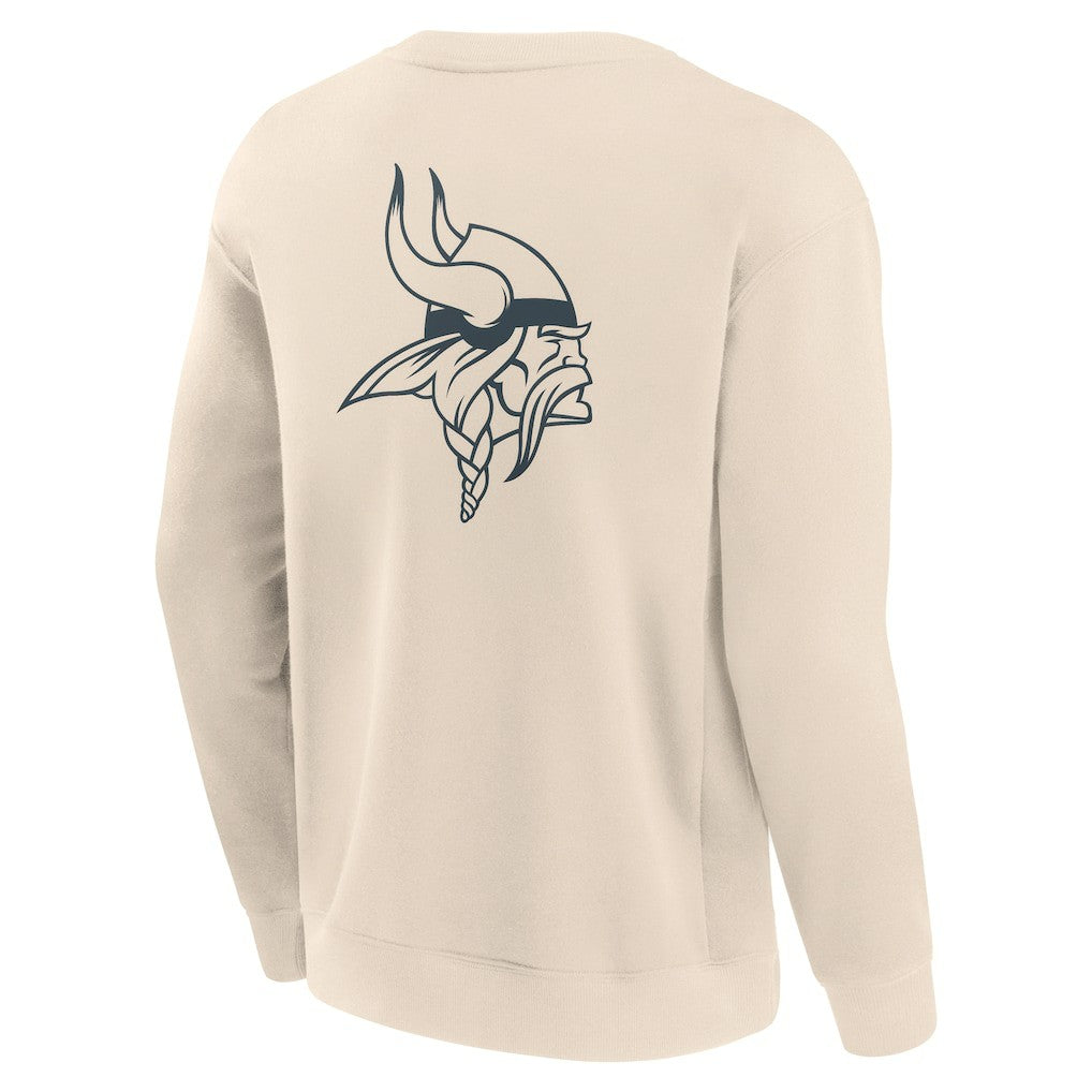 Minnesota Vikings Elements Future Ground Lettering Pullover Sweatshirt Cream