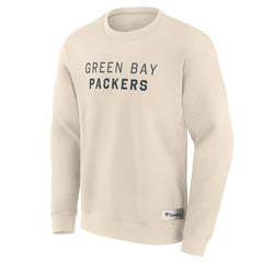 Green Bay Packers Elements Future Ground Lettering Pullover Sweatshirt Cream