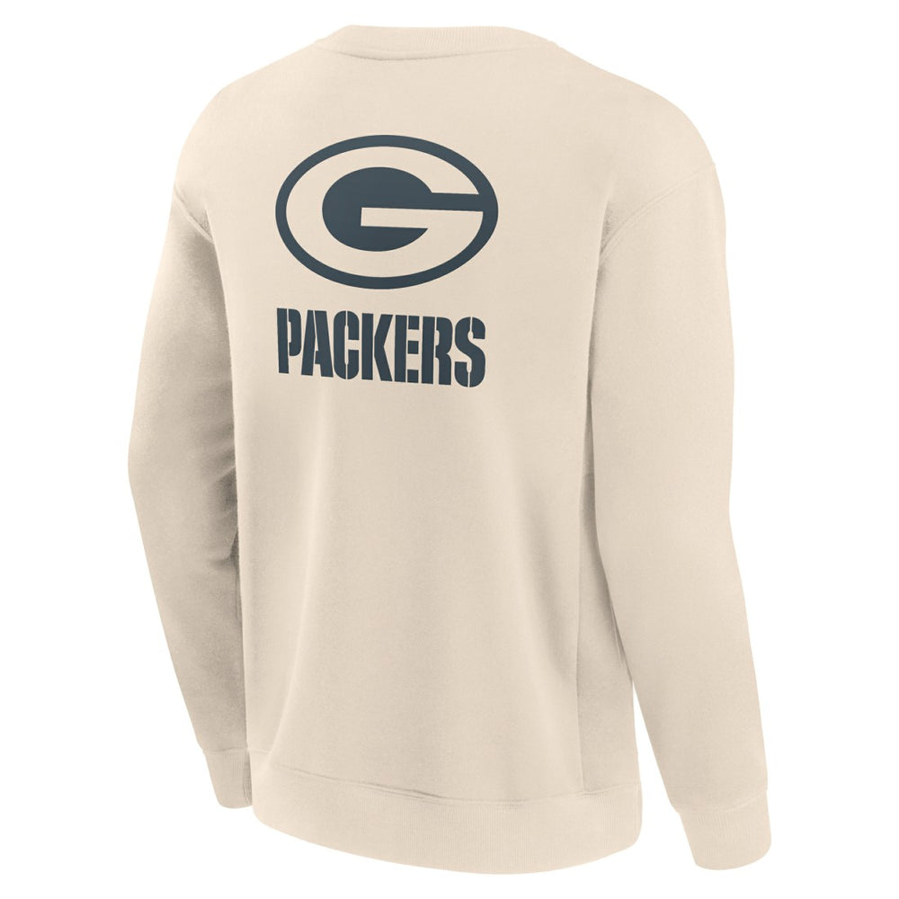 Green Bay Packers Elements Future Ground Lettering Pullover Sweatshirt Cream