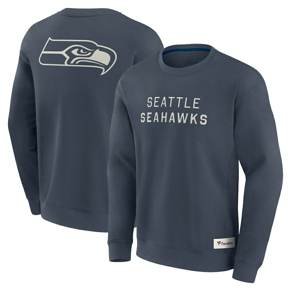 Seattle Seahawks Elements Future Ground Lettering Pullover Sweatshirt Navy