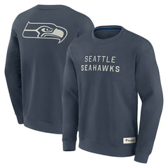 Seattle Seahawks Elements Future Ground Lettering Pullover Sweatshirt Navy